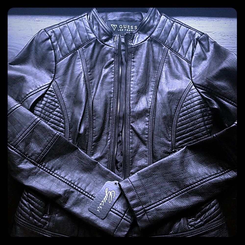 NWT Guess Leather Jacket